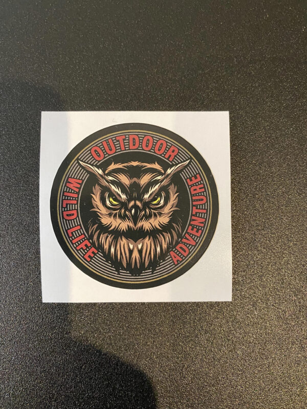 Outdoor wildlife adventure owl sticker